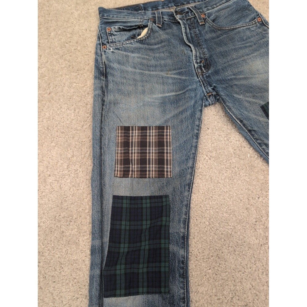 Levi's 505-0217 Big E Selvedge Talon 42 Zipper Jeans Men's Size 30x32 Distressed - Picture 6 of 16